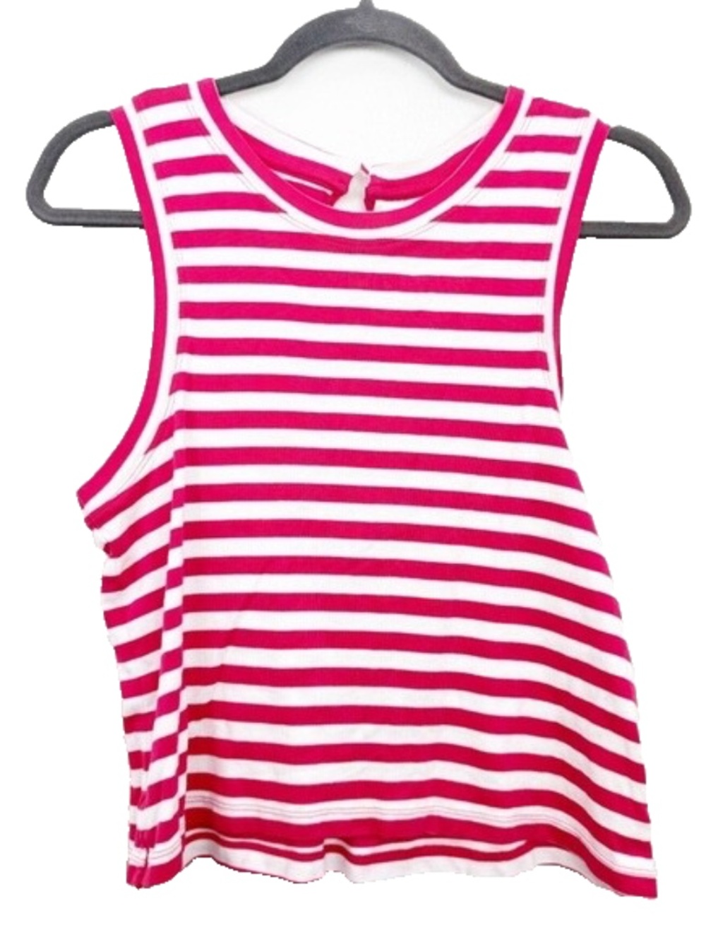 Maeve By Anthropologie Pink & White Stripe Crop Tank Size Medium